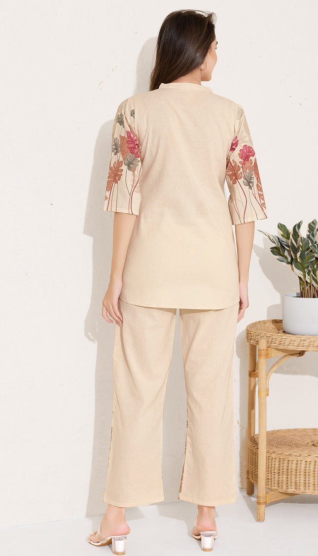 Womens Cotton Printed Co-Ord Set