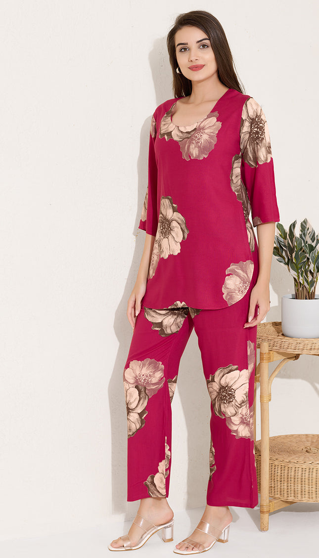 Womens Cotton Printed Co-Ord Set