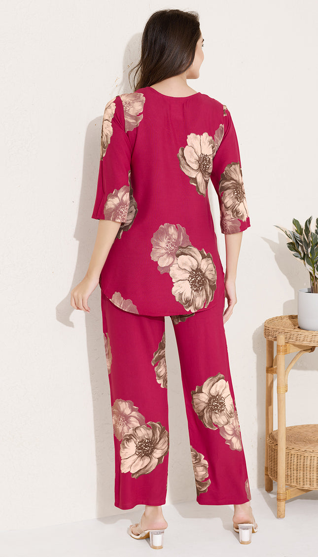 Womens Cotton Printed Co-Ord Set