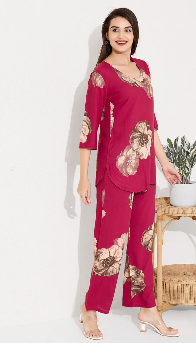 Womens Cotton Printed Co-Ord Set