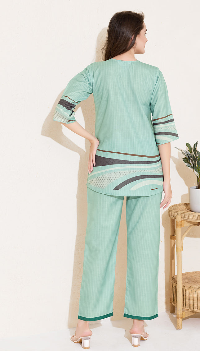 Womens Cotton Printed Co-Ord Set