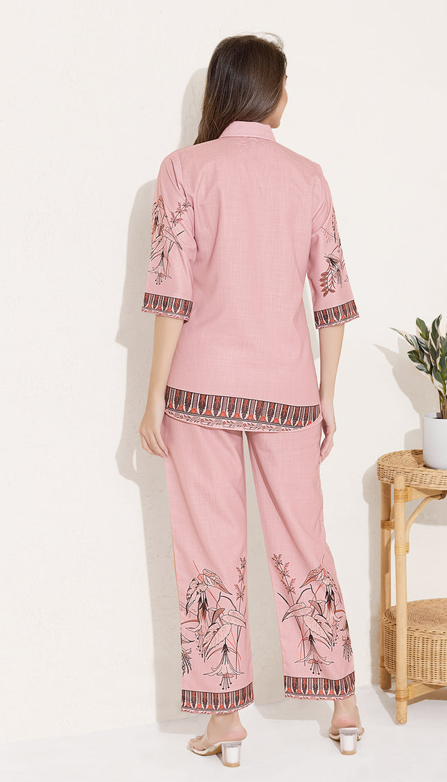 Womens Cotton Printed Co-Ord Set