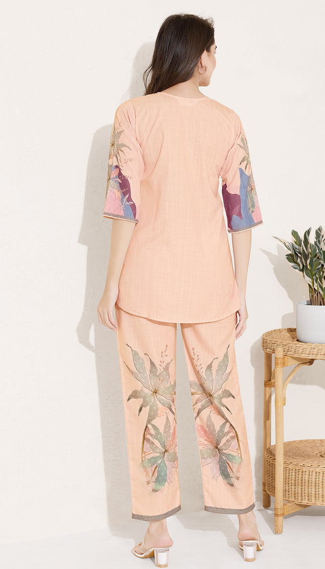 Womens Cotton Printed Co-Ord Set