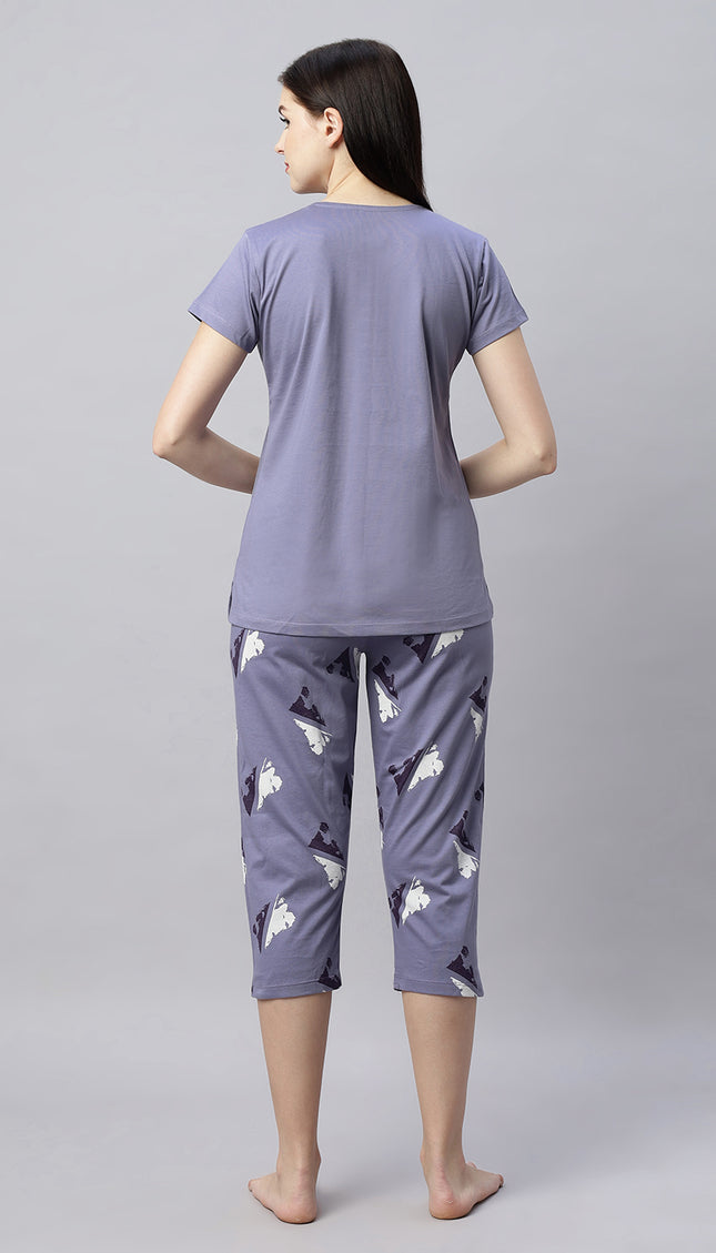Womens Cotton Printed Night Suit Set