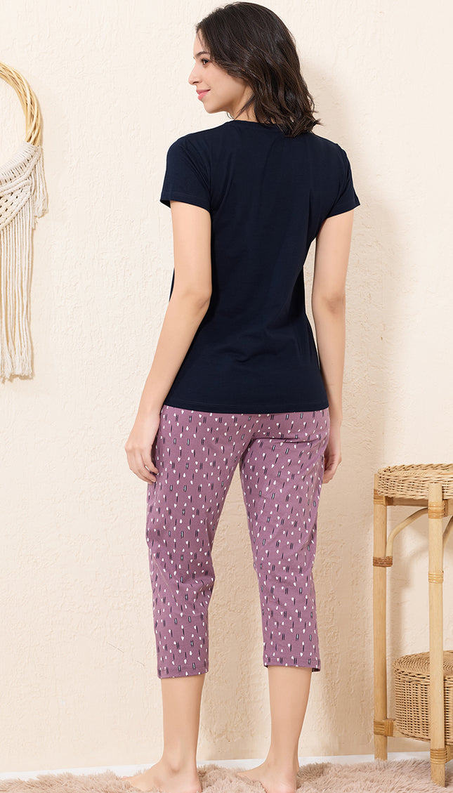 Womens Cotton Printed Night Suit Set