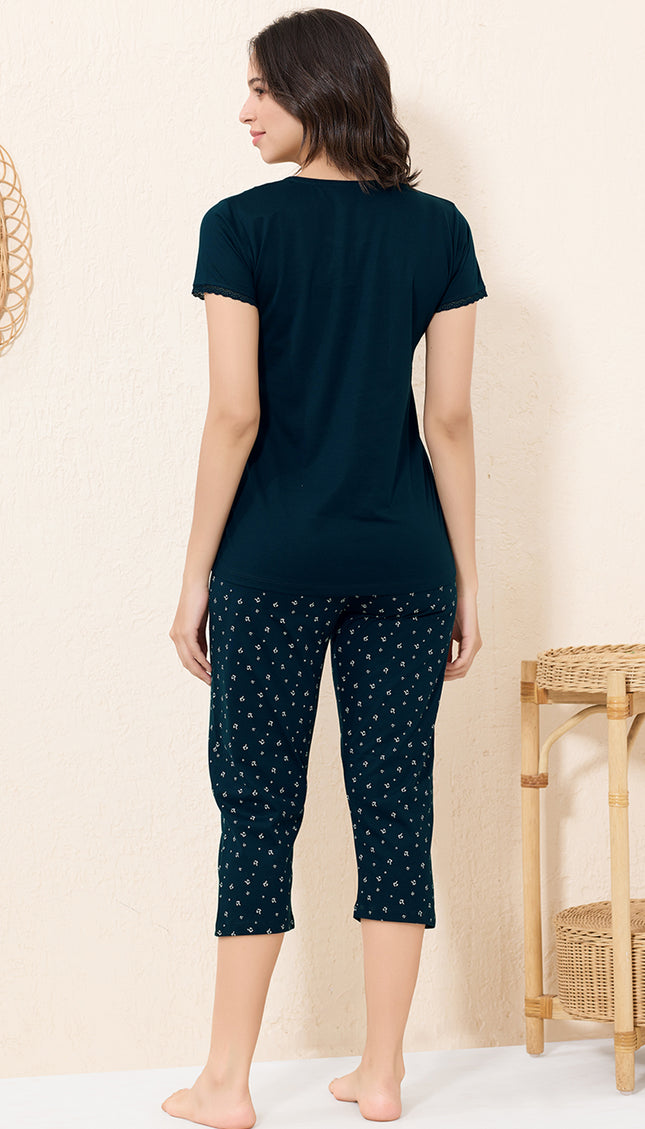 Womens Cotton Printed Night Suit Set