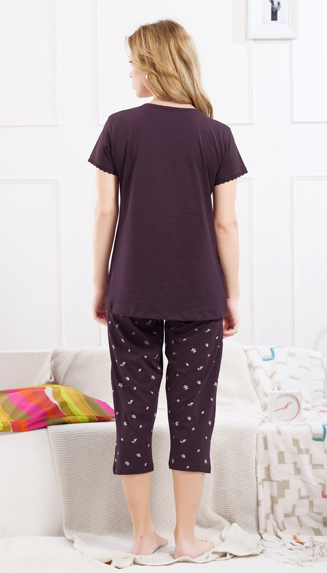 Womens Cotton Printed Night Suit Set