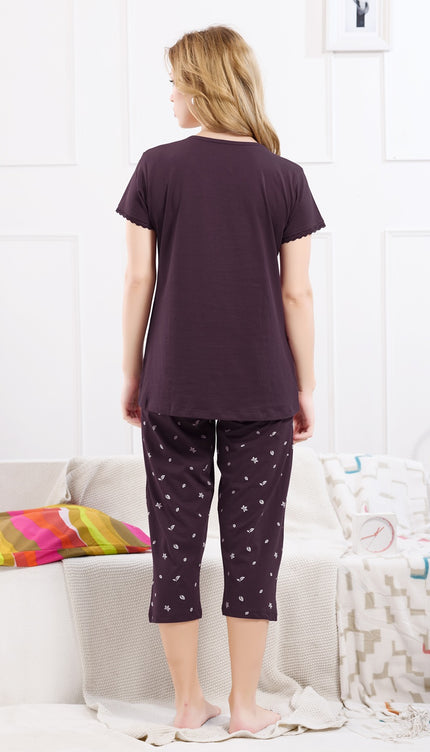 Womens Cotton Printed Night Suit Set