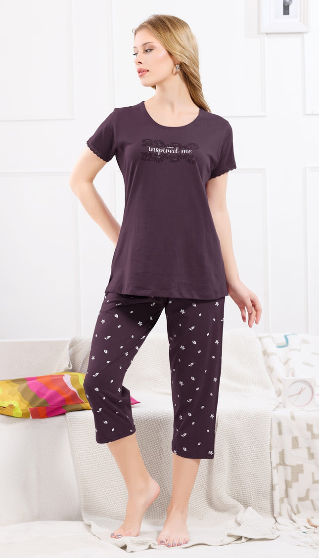 Womens Cotton Printed Night Suit Set