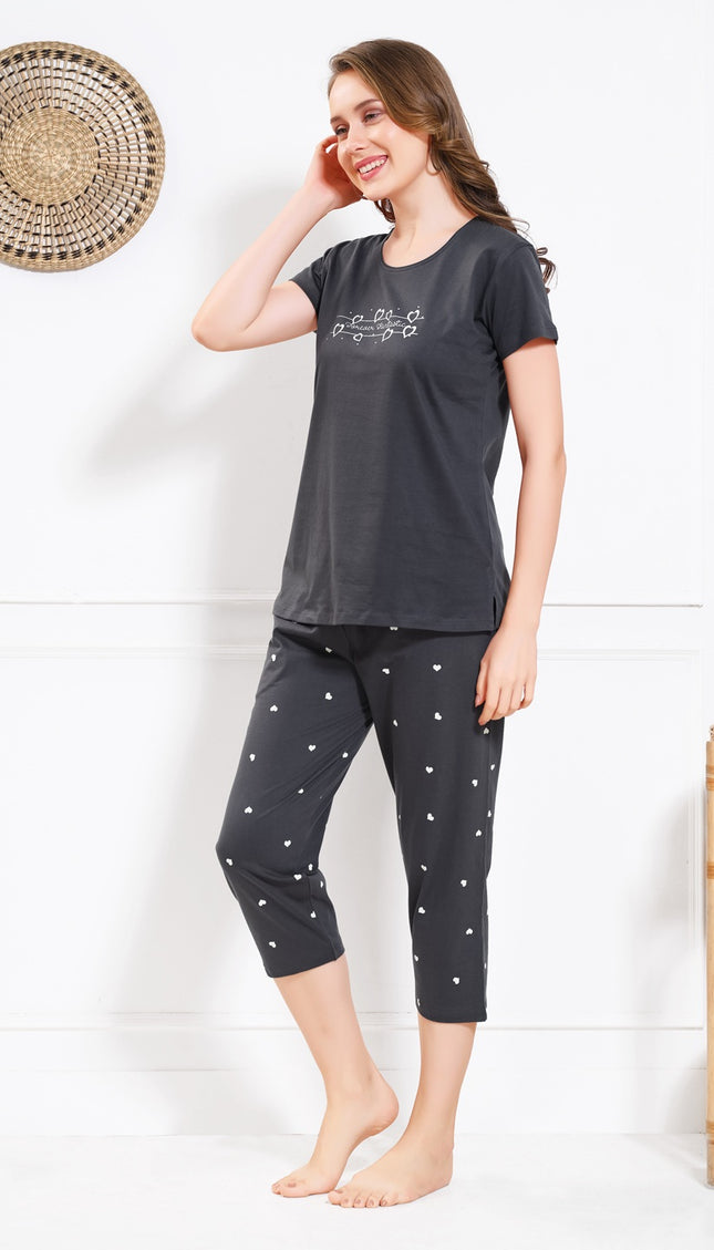 Women’s Cotton Printed Night Suit Set