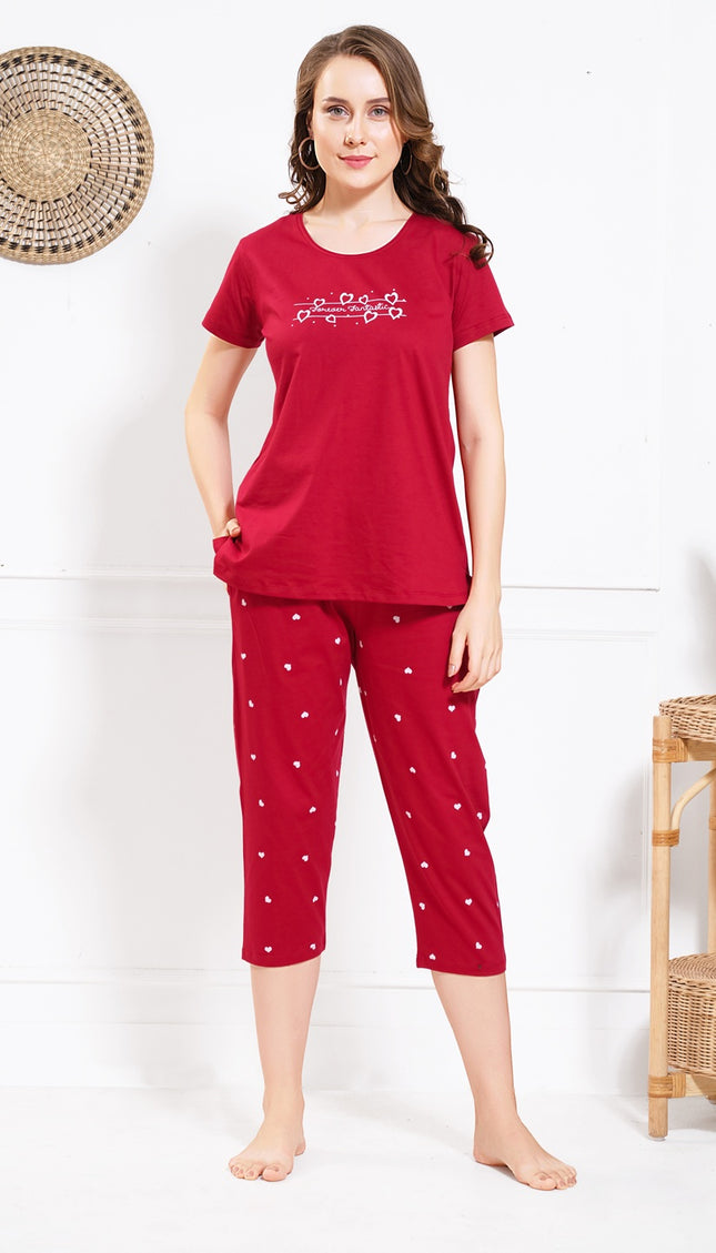 Women’s Cotton Printed Night Suit Set