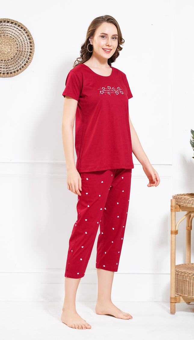 Women’s Cotton Printed Night Suit Set