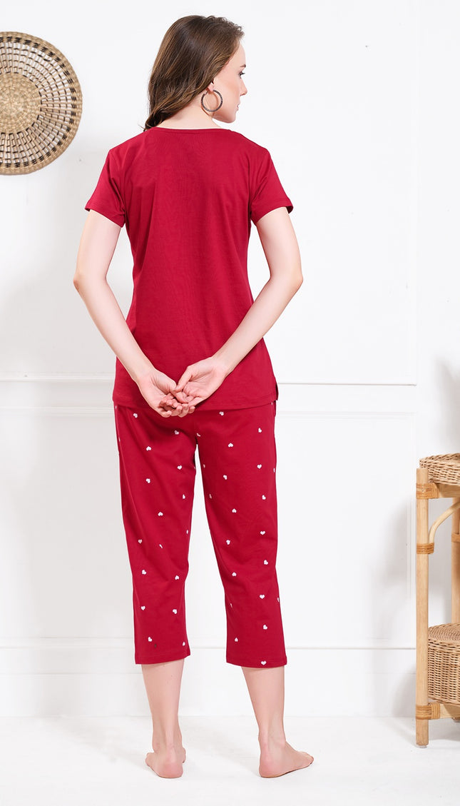 Women’s Cotton Printed Night Suit Set