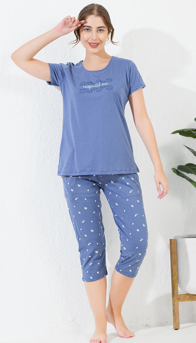 Women’s Cotton Printed Night Suit Set