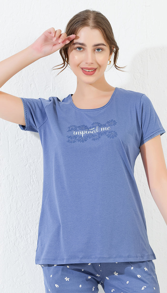 Women’s Cotton Printed Night Suit Set