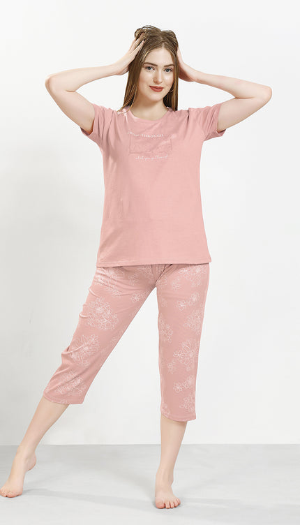 Women’s Cotton Printed Night Suit Set