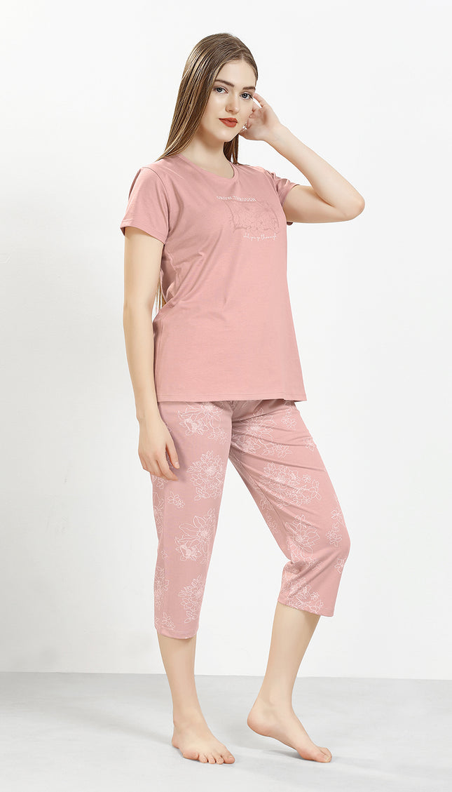 Women’s Cotton Printed Night Suit Set