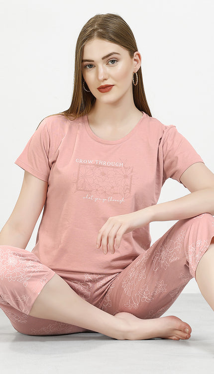 Women’s Cotton Printed Night Suit Set