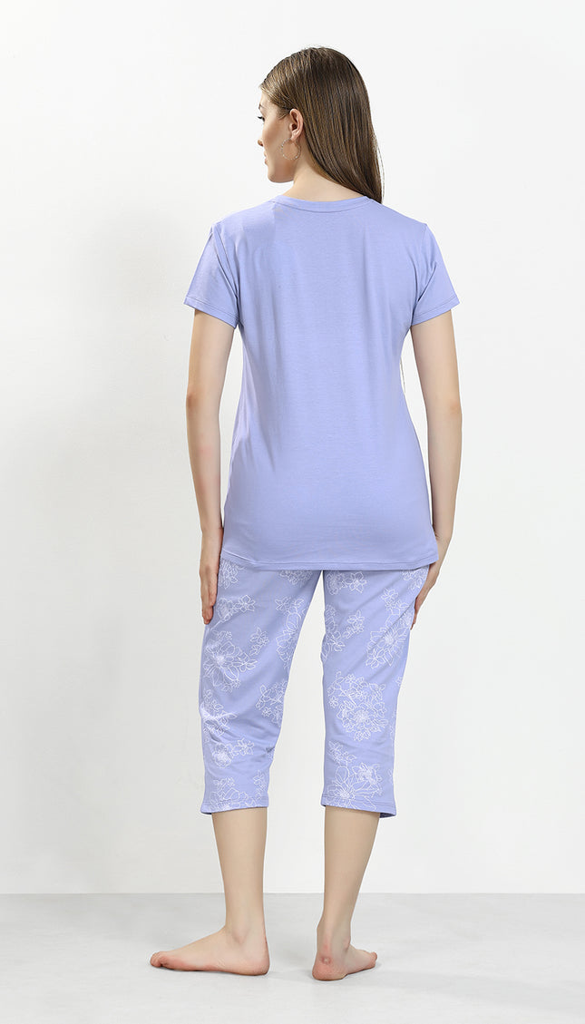 Women’s Cotton Printed Night Suit Set