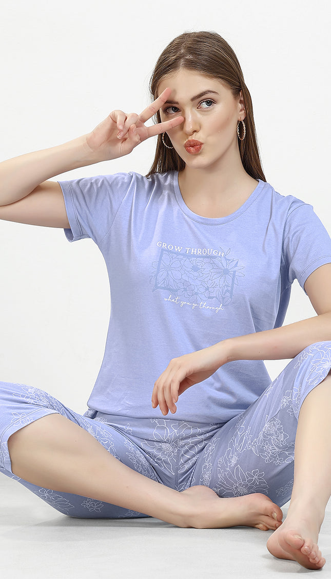 Women’s Cotton Printed Night Suit Set