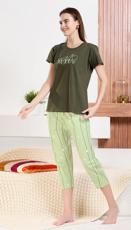 Women's Cotton Printed Night Suit Set