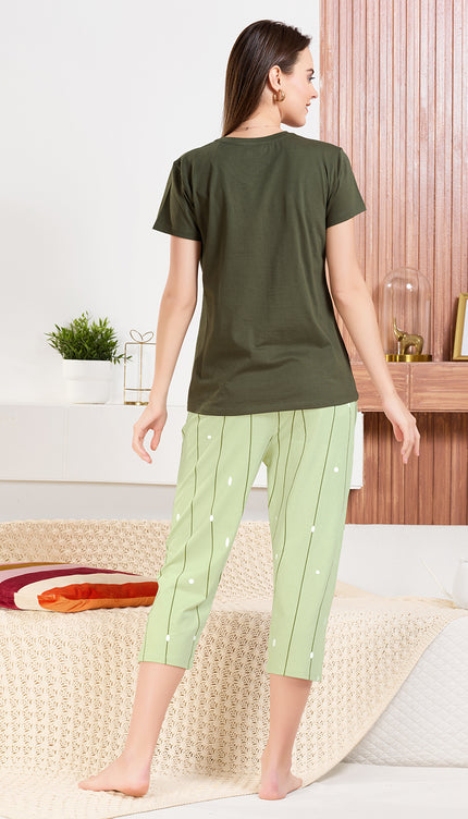 Women's Cotton Printed Night Suit Set