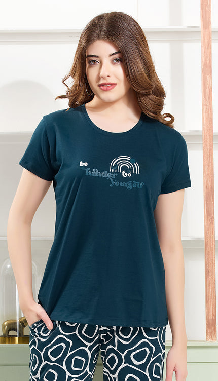 Women's Cotton Printed Night Suit Set