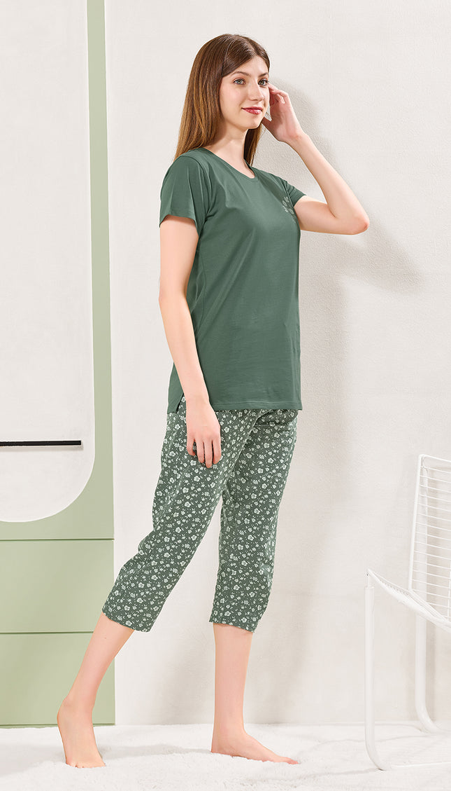 Women’s Cotton Printed Night Suit Set