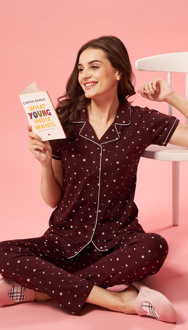 Womens Cotton Night Suit Set