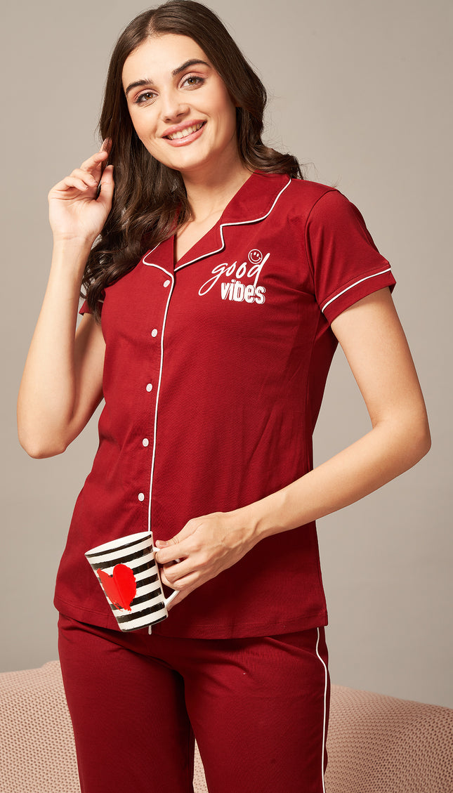 Womens Cotton Night Suit Set