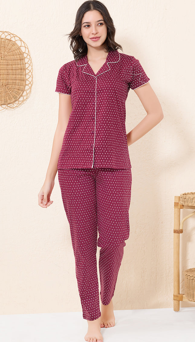 Womens Cotton Night Suit Set