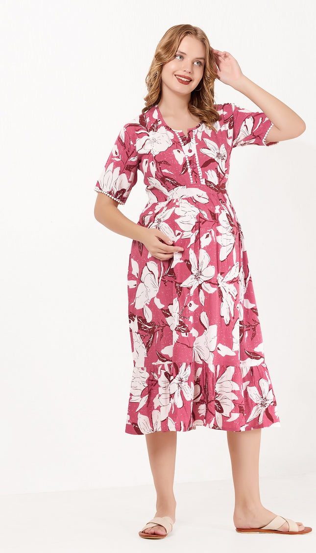 Womens Maternity Short Nighty | Comfortable & Breathable