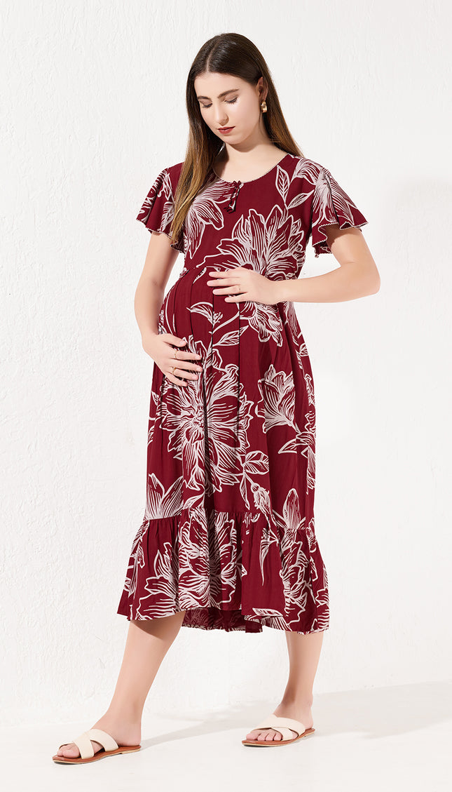 Womens Maternity Short Nighty | Comfortable & Breathable