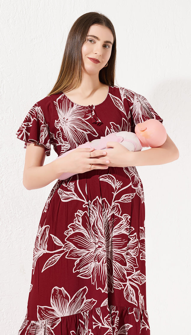 Womens Maternity Short Nighty | Comfortable & Breathable