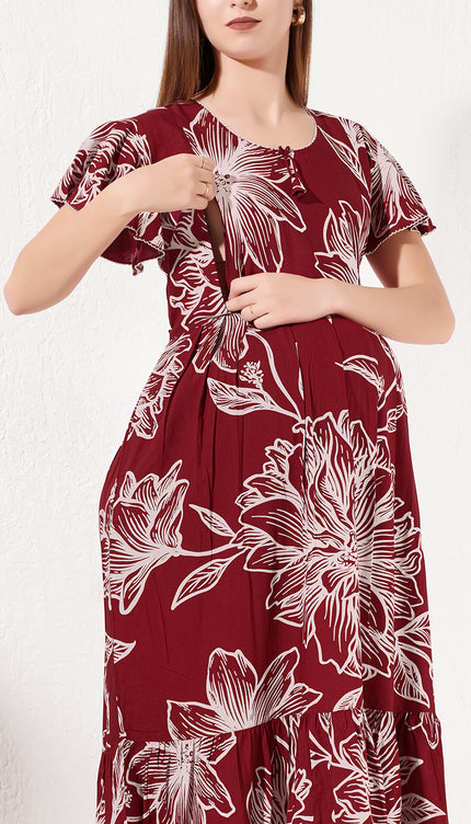 Womens Maternity Short Nighty | Comfortable & Breathable