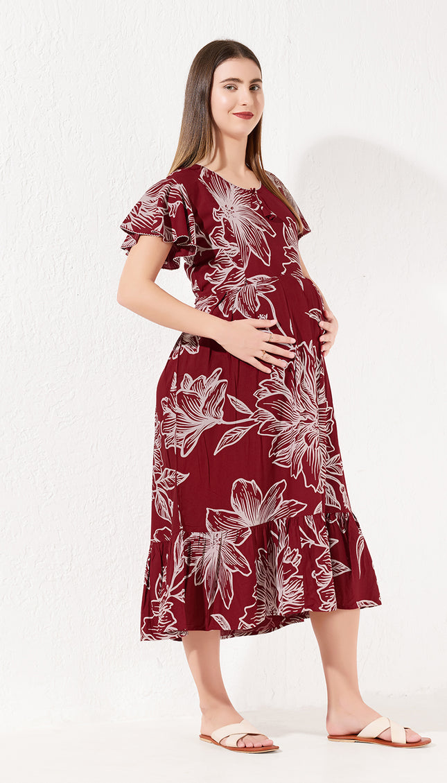 Womens Maternity Short Nighty | Comfortable & Breathable