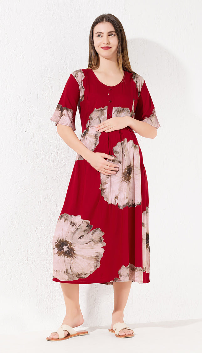 Womens Maternity Short Nighty | Comfortable & Breathable