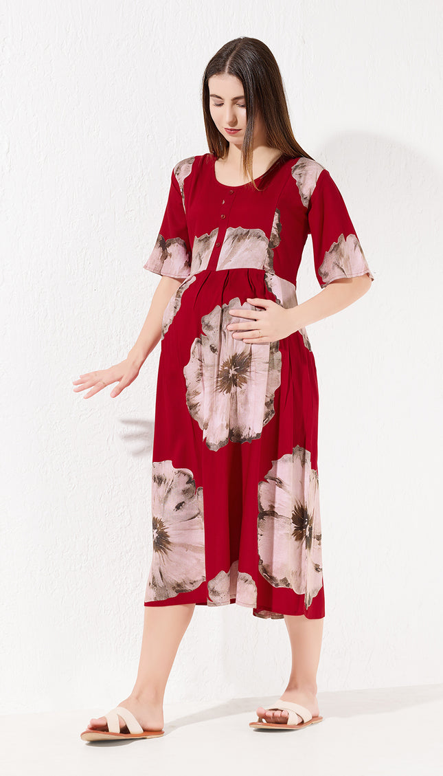 Womens Maternity Short Nighty | Comfortable & Breathable