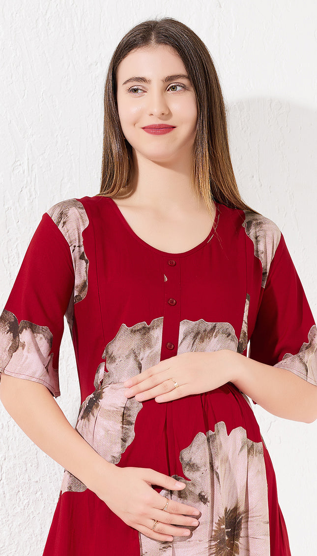 Womens Maternity Short Nighty | Comfortable & Breathable