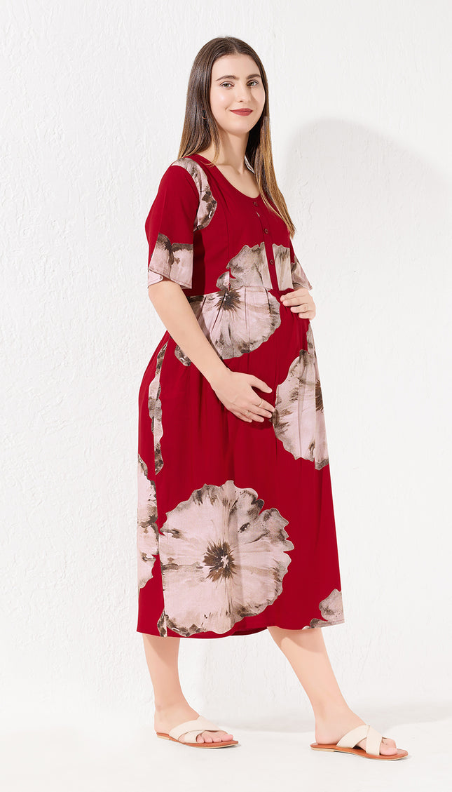 Womens Maternity Short Nighty | Comfortable & Breathable