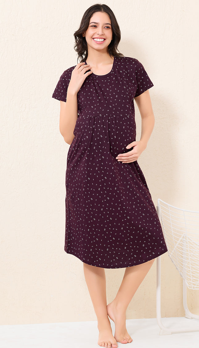 Womens Maternity Short Nighty | Comfortable & Breathable