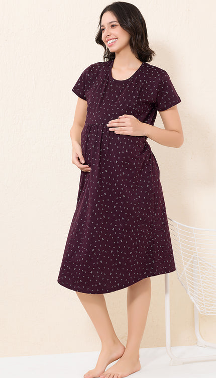 Womens Maternity Short Nighty | Comfortable & Breathable