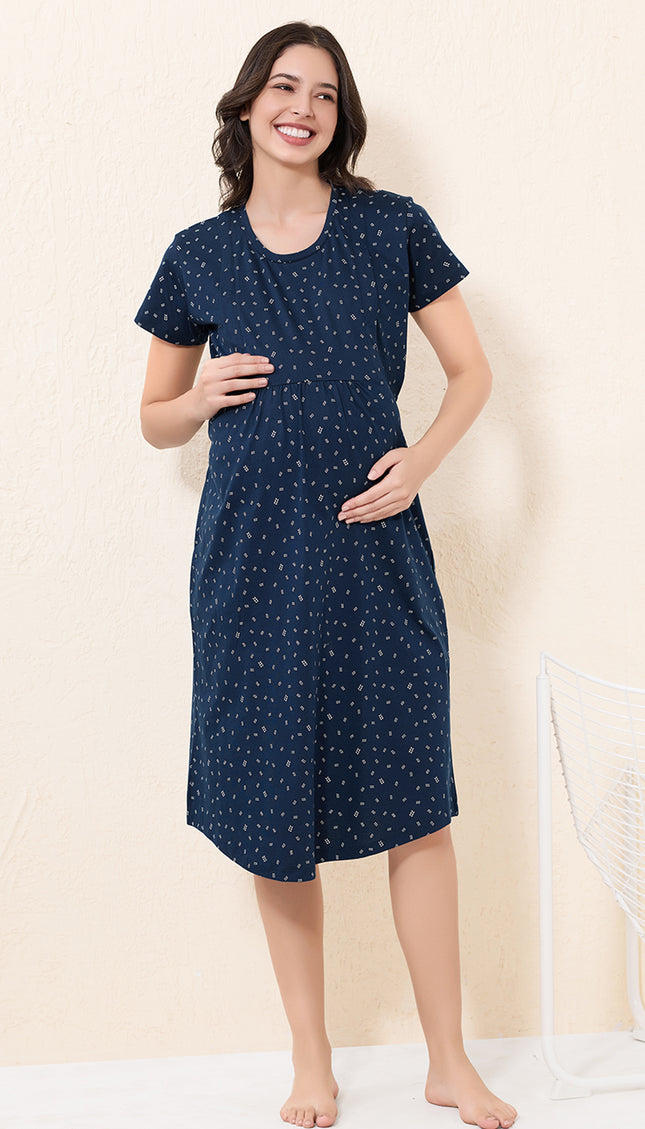 Womens Maternity Short Nighty | Comfortable & Breathable