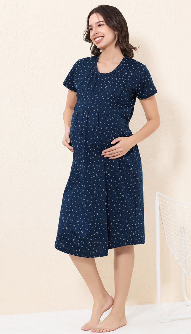 Womens Maternity Short Nighty | Comfortable & Breathable
