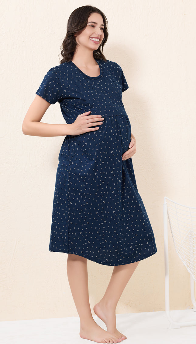 Womens Maternity Short Nighty | Comfortable & Breathable