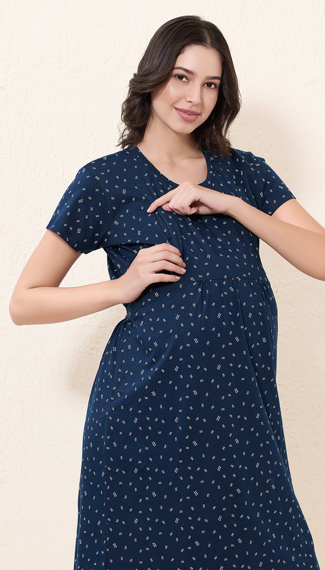 Womens Maternity Short Nighty | Comfortable & Breathable
