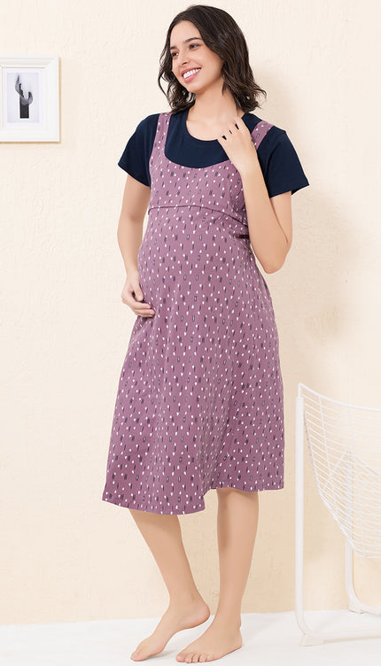 Womens Maternity Short Nighty | Comfortable & Breathable