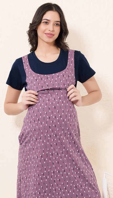 Womens Maternity Short Nighty | Comfortable & Breathable