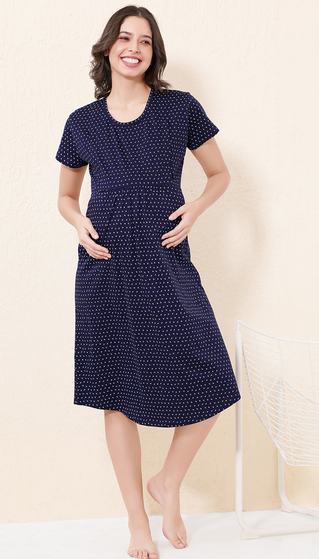Womens Maternity Short Nighty | Comfortable & Breathable