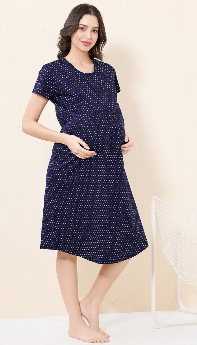 Womens Maternity Short Nighty | Comfortable & Breathable